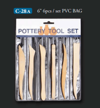 C28A - 6" 6pcs  Pottery Tools Set